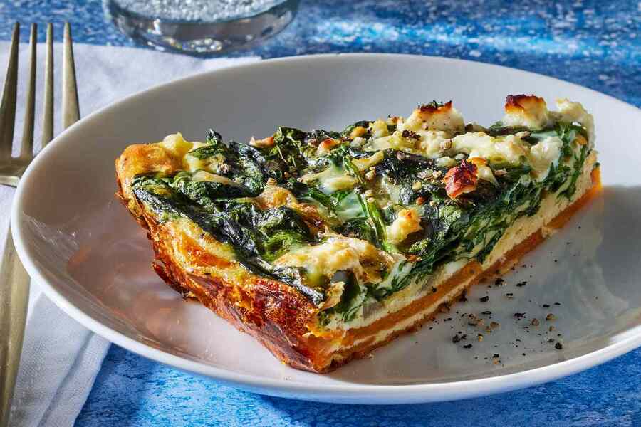 Mini vegetarian pie - Spinach, feta & potato
